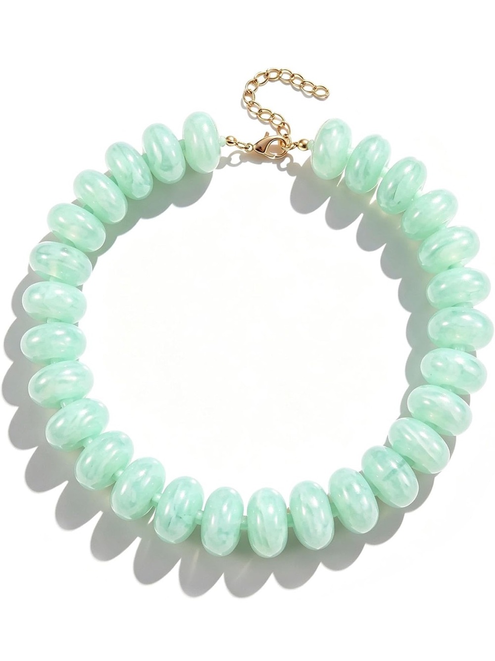 New! Chunky Mint Beaded Statement Necklace (2001) NWOT